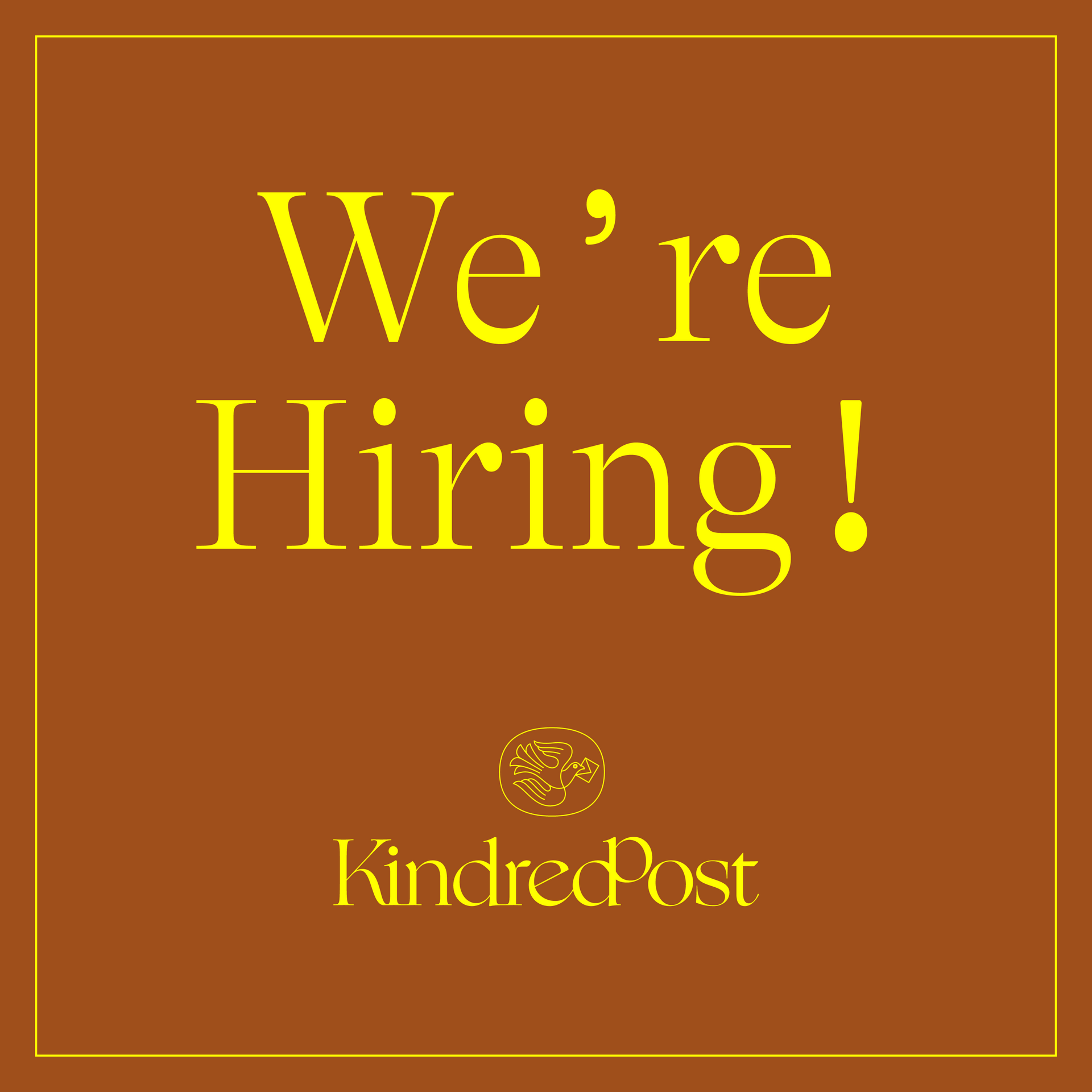 We're Hiring!