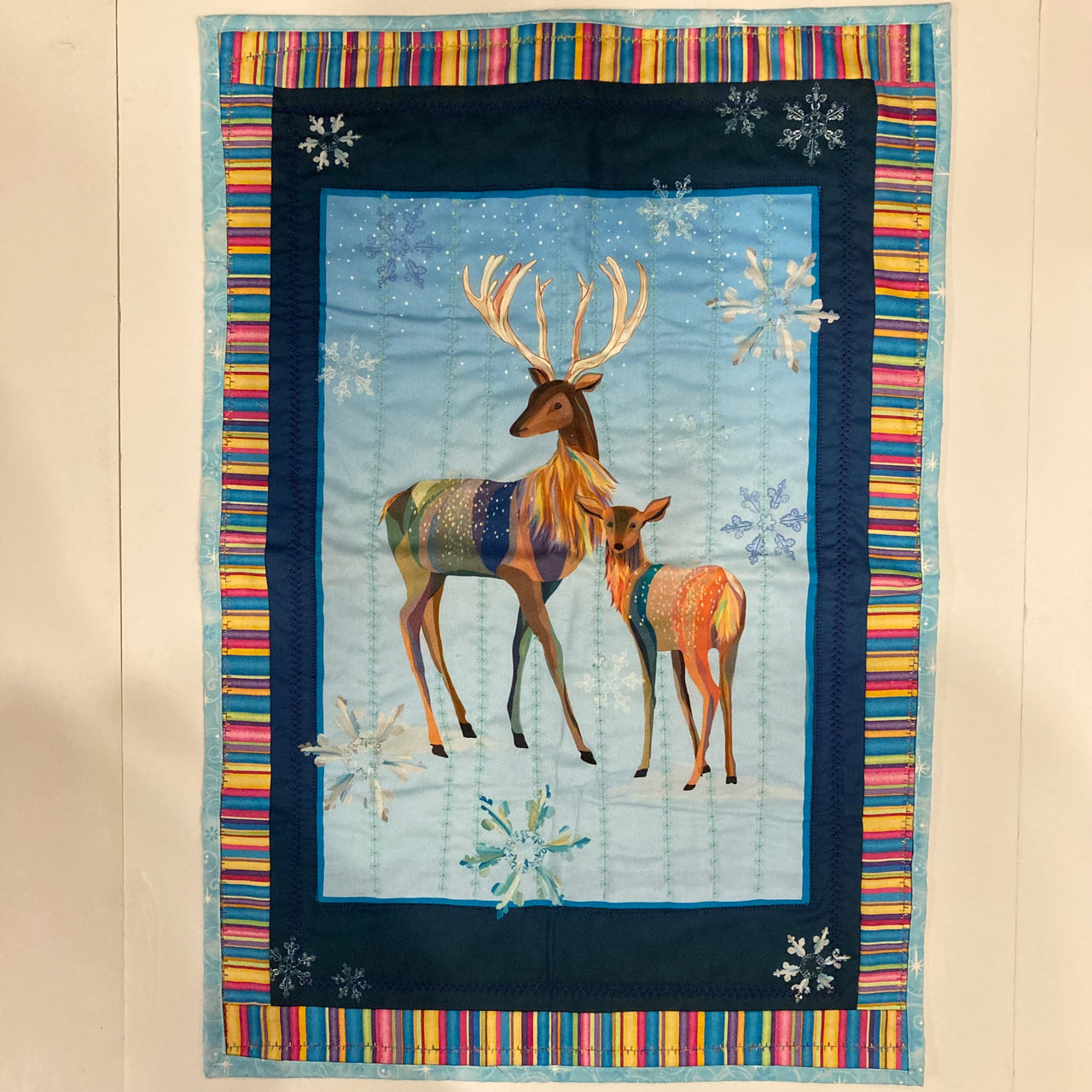 Quilted Winter Deer Wall Hang