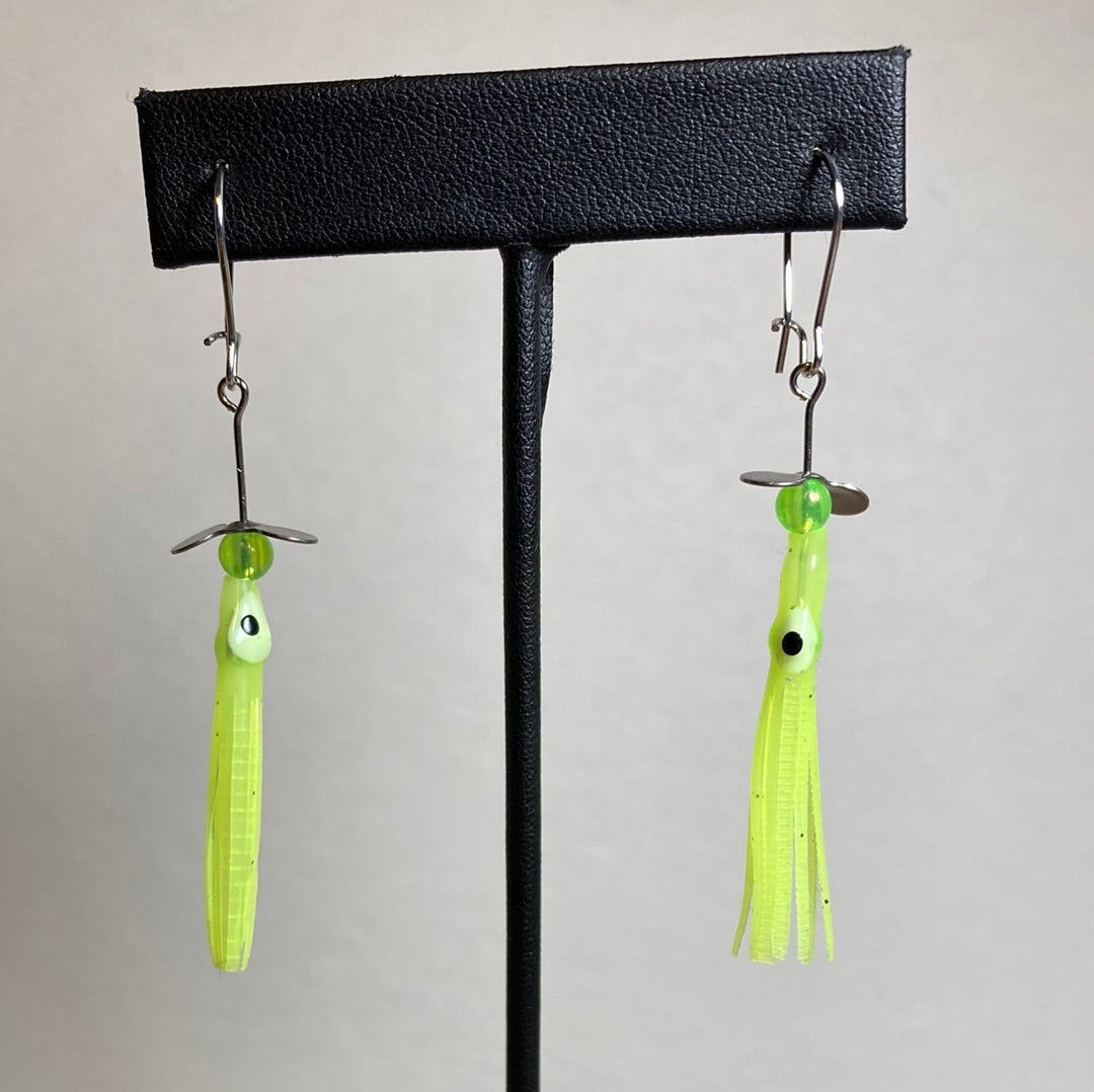 Small Hoochie Earrings - Green