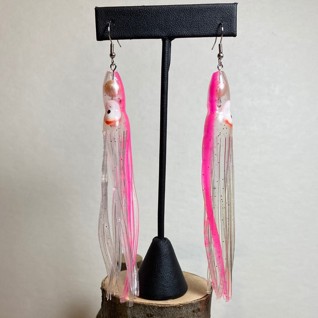 Large Hoochie Earrings - Pink