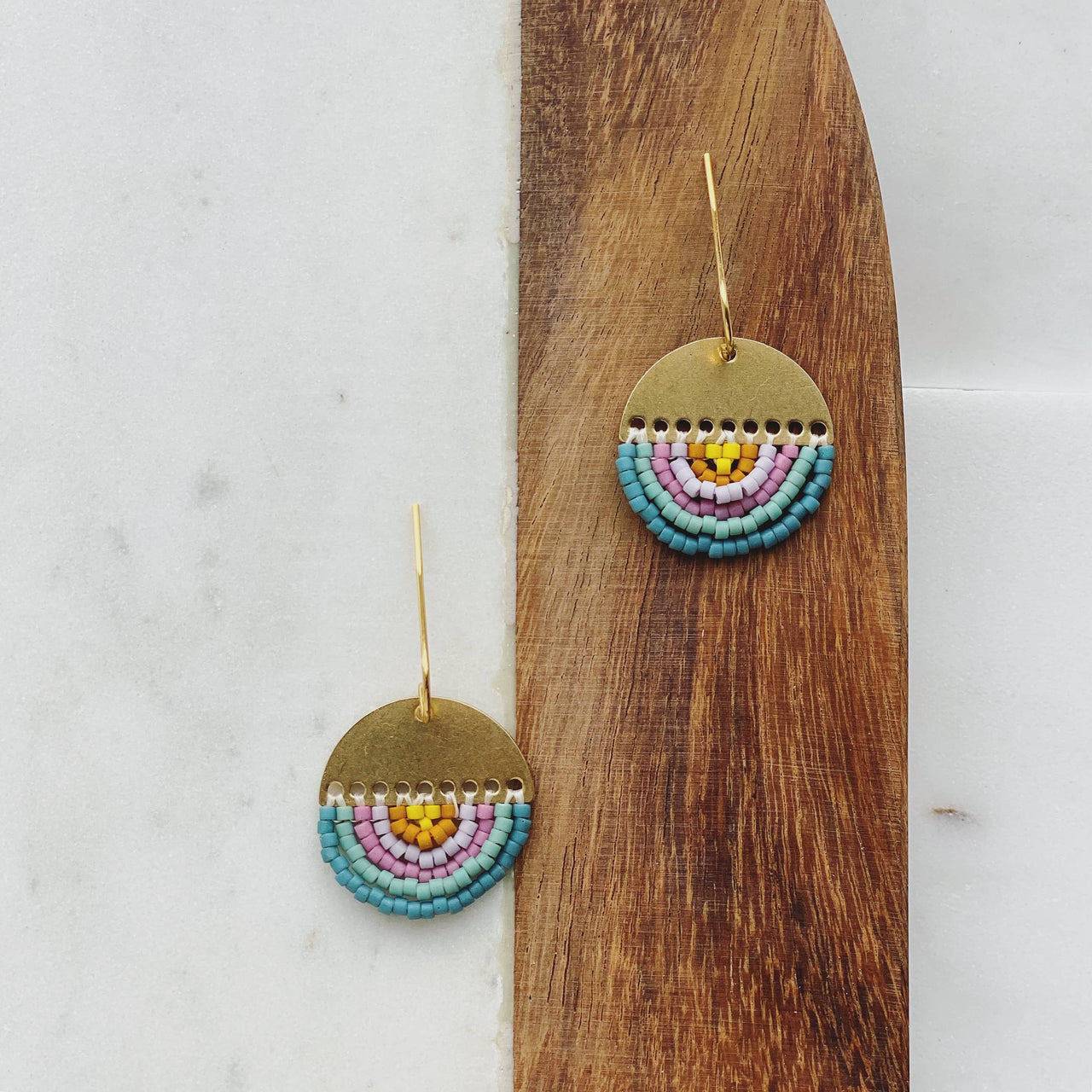 Sunrise Earrings: Neutral