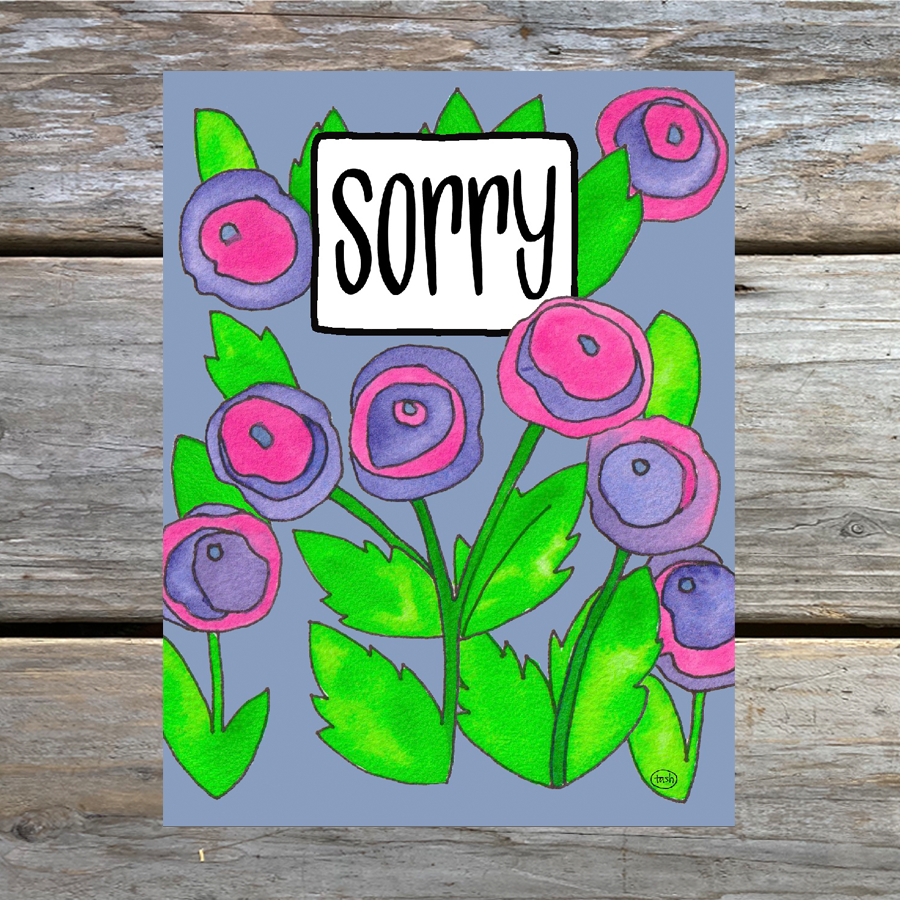 Sorry Note Card