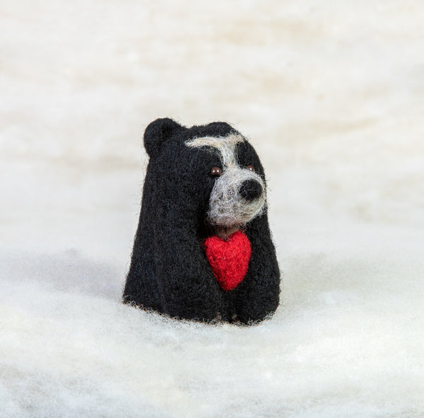 Spectacled Bear with Heart Ornament