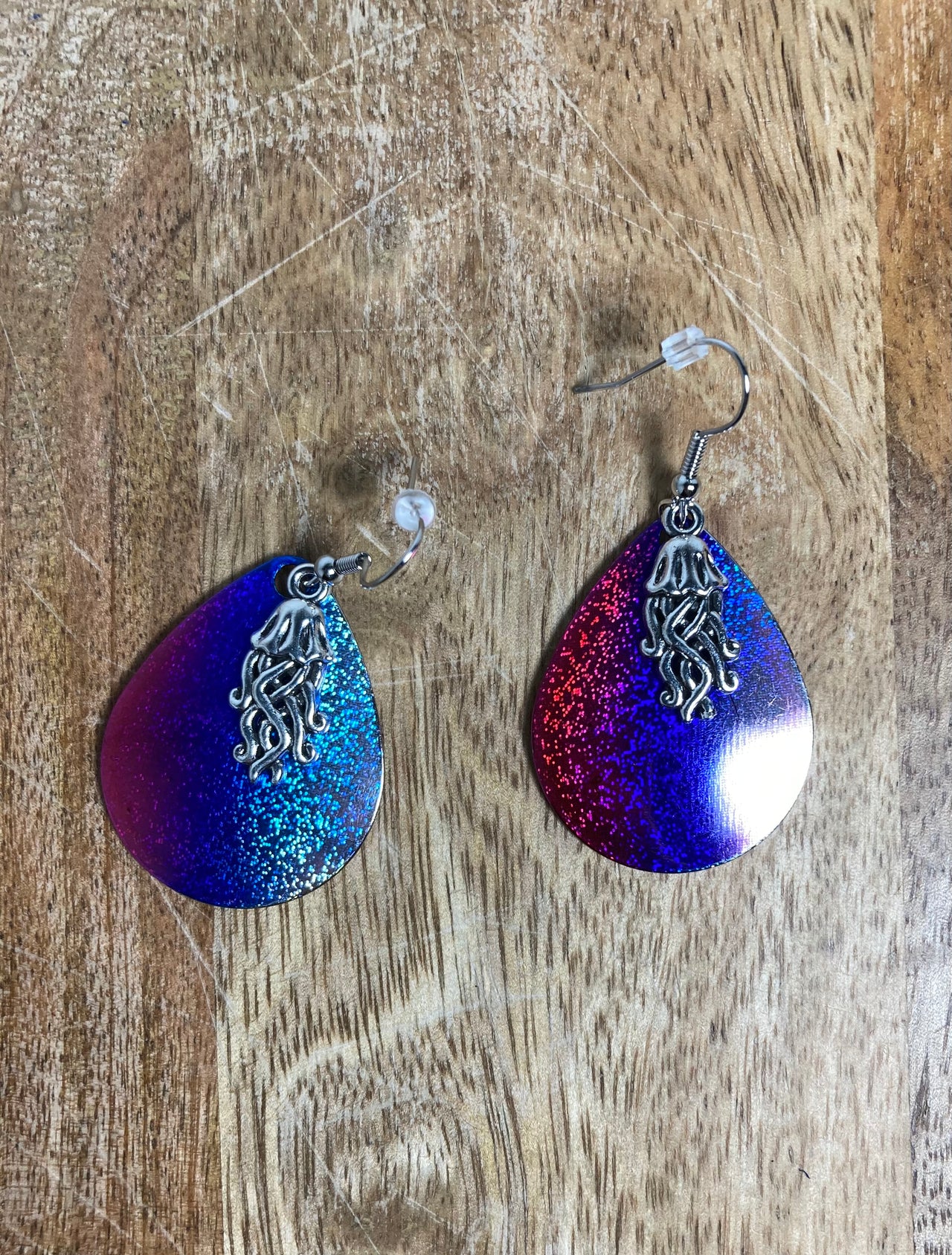 Lure Earrings - Pink/Blue/Silver