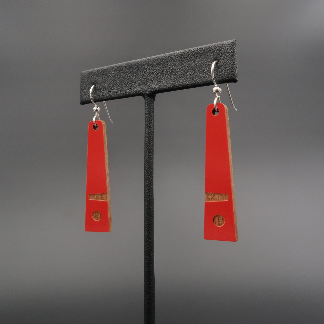 Killer Whale Fins Earrings - Red