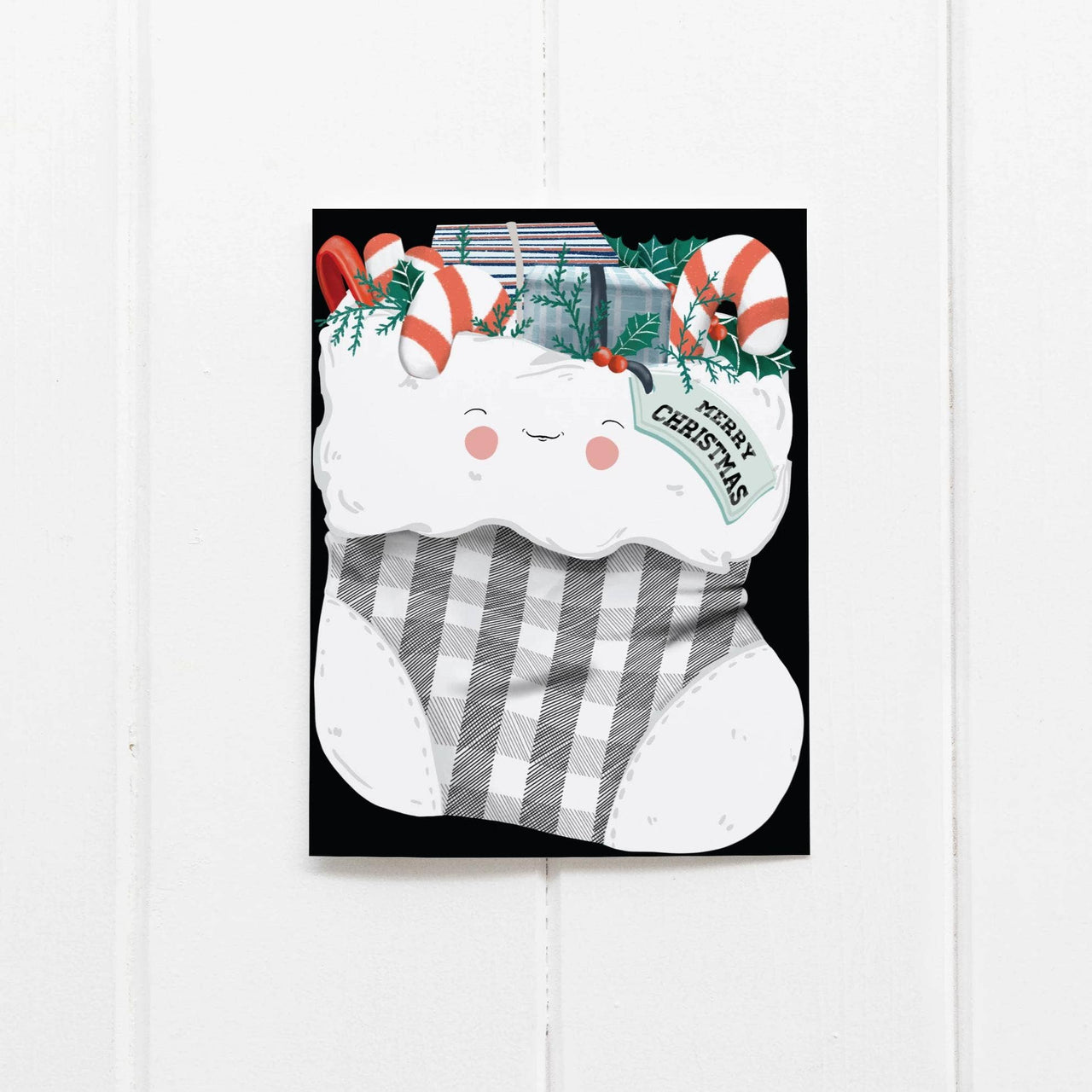 Happy Stocking Greeting Card