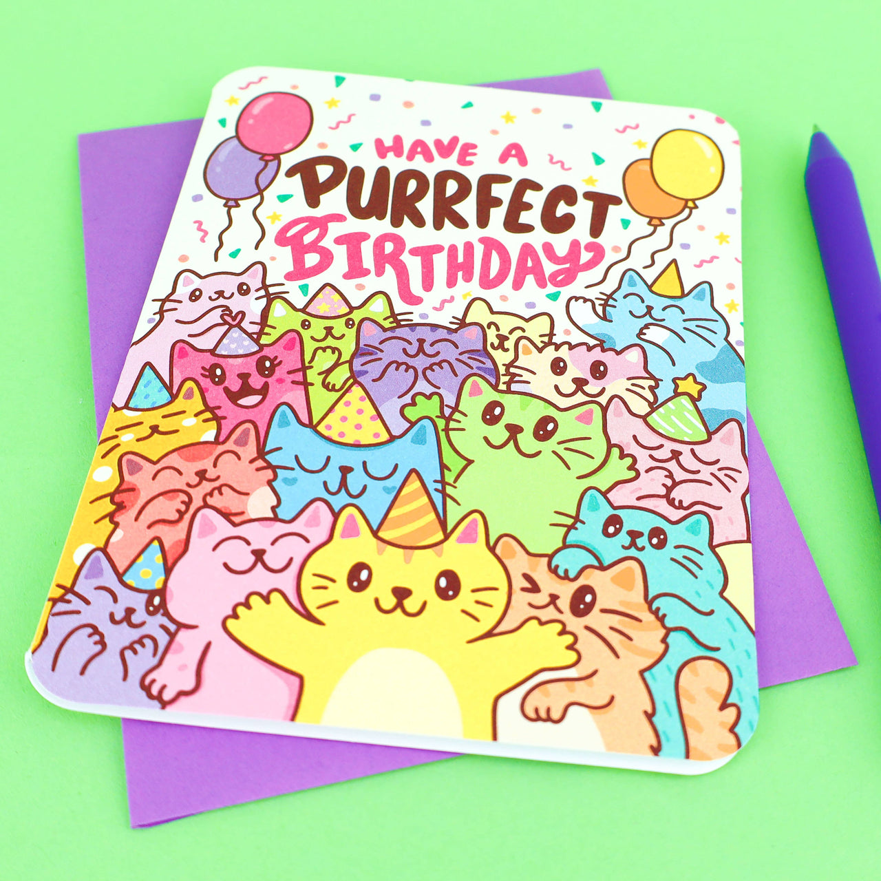 Have A Purrfect Birthday Cat Card