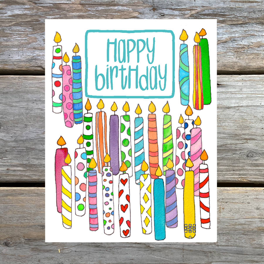 Birthday Candles Note Card