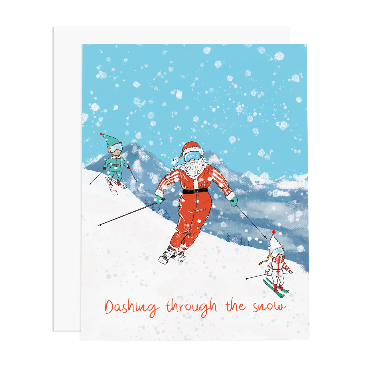 Ski Santa Card