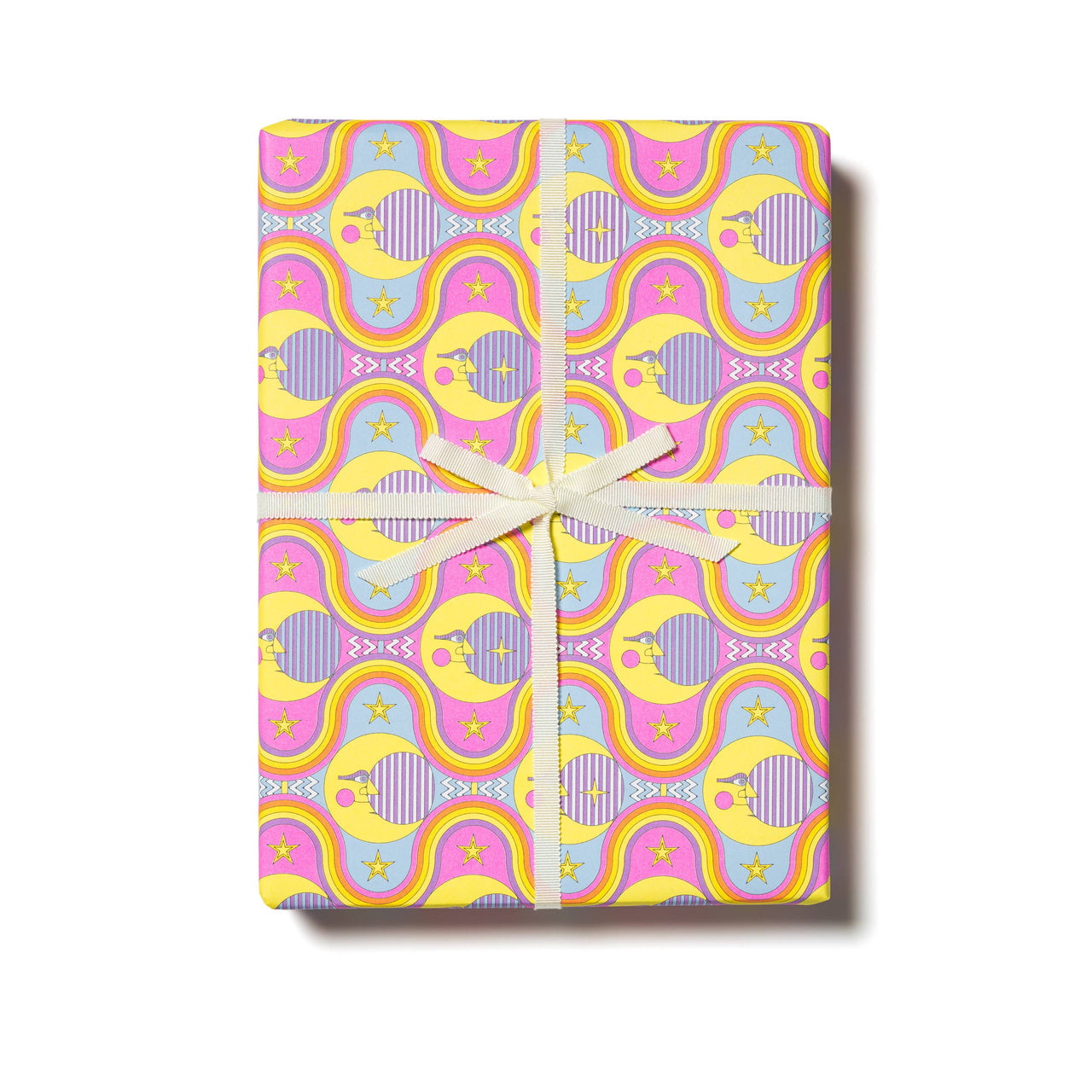 Moon and Rainbows wrapping paper: Rolls of 3 sheets