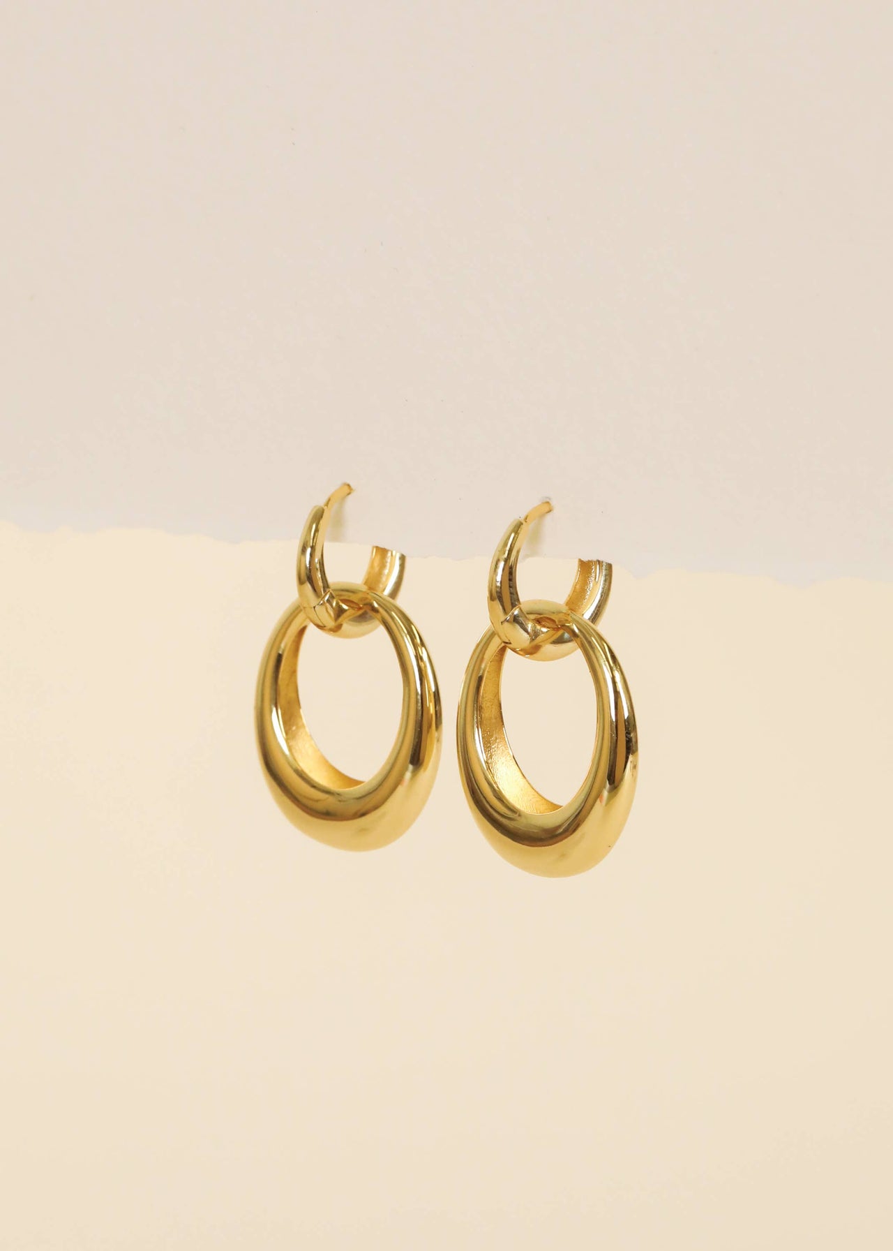 Gold Hoop - Coupled - Earrings