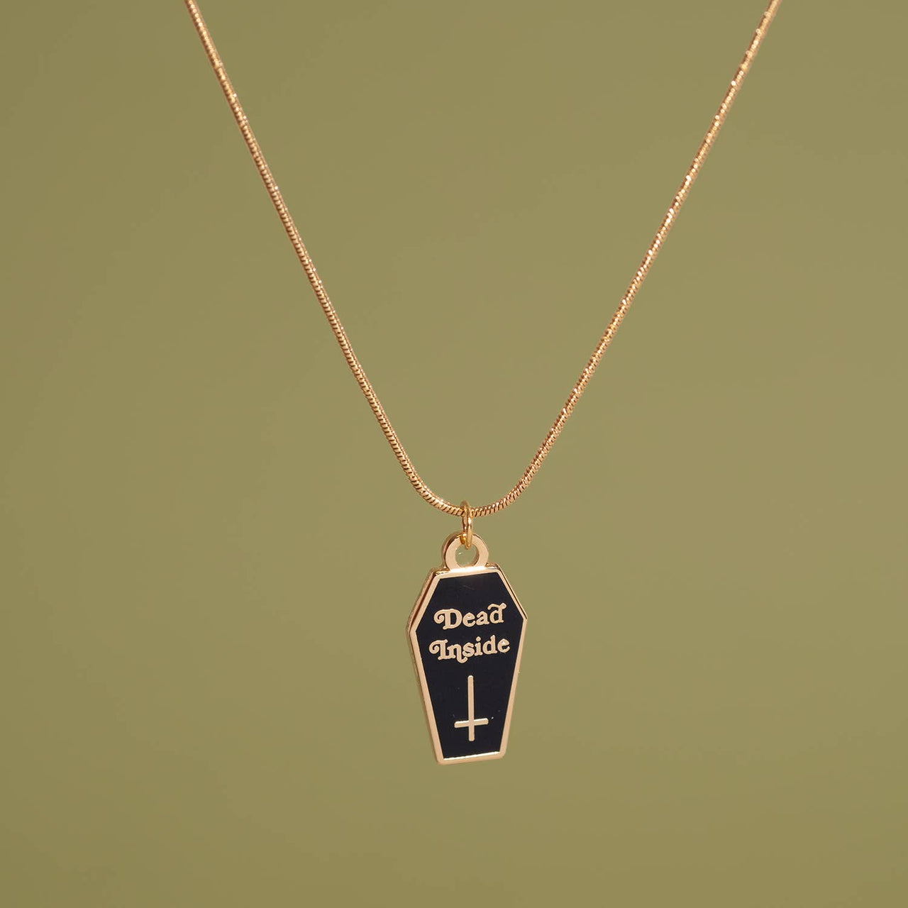 Dead Inside Coffin Necklace