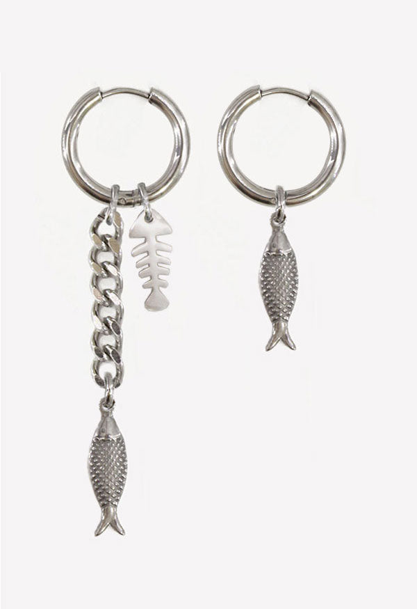 Fish Mix Hoop Earrings