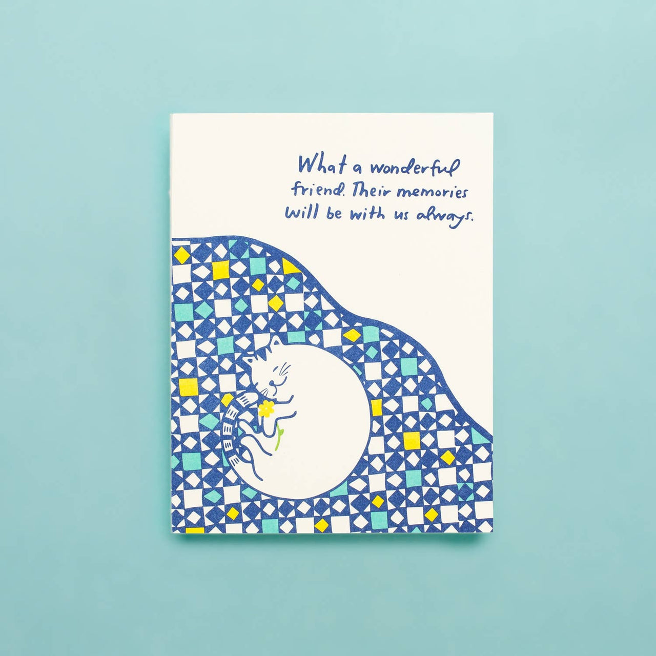 Cat Memory - Letterpress Greeting Card