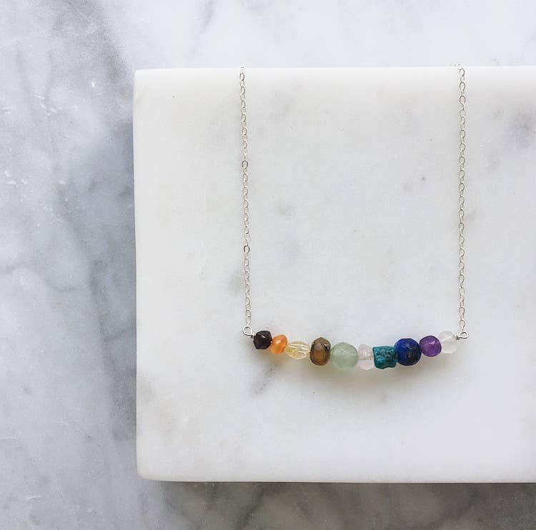 Chakra Necklace | Rainbow | Gemstone Necklace