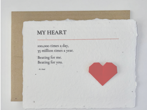 My Heart Origami Card