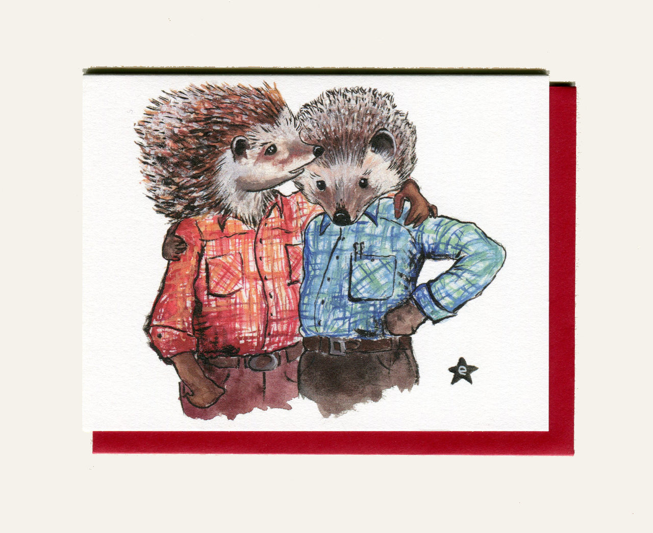 (Hedgehogs) Quill You Be Mine Notecard