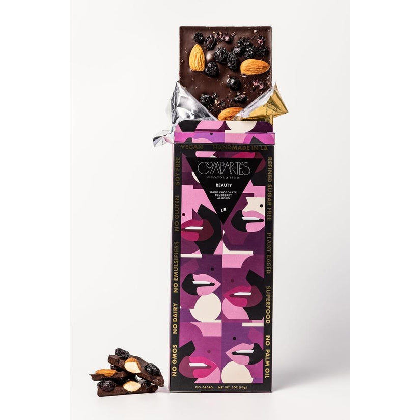 Vegan Organic Dark Chocolate Blueberry Almond - Beauty