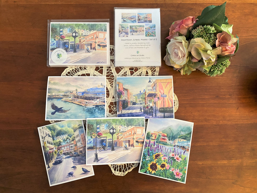 Downtown Juneau Alaska - Greeting Card Set of 5