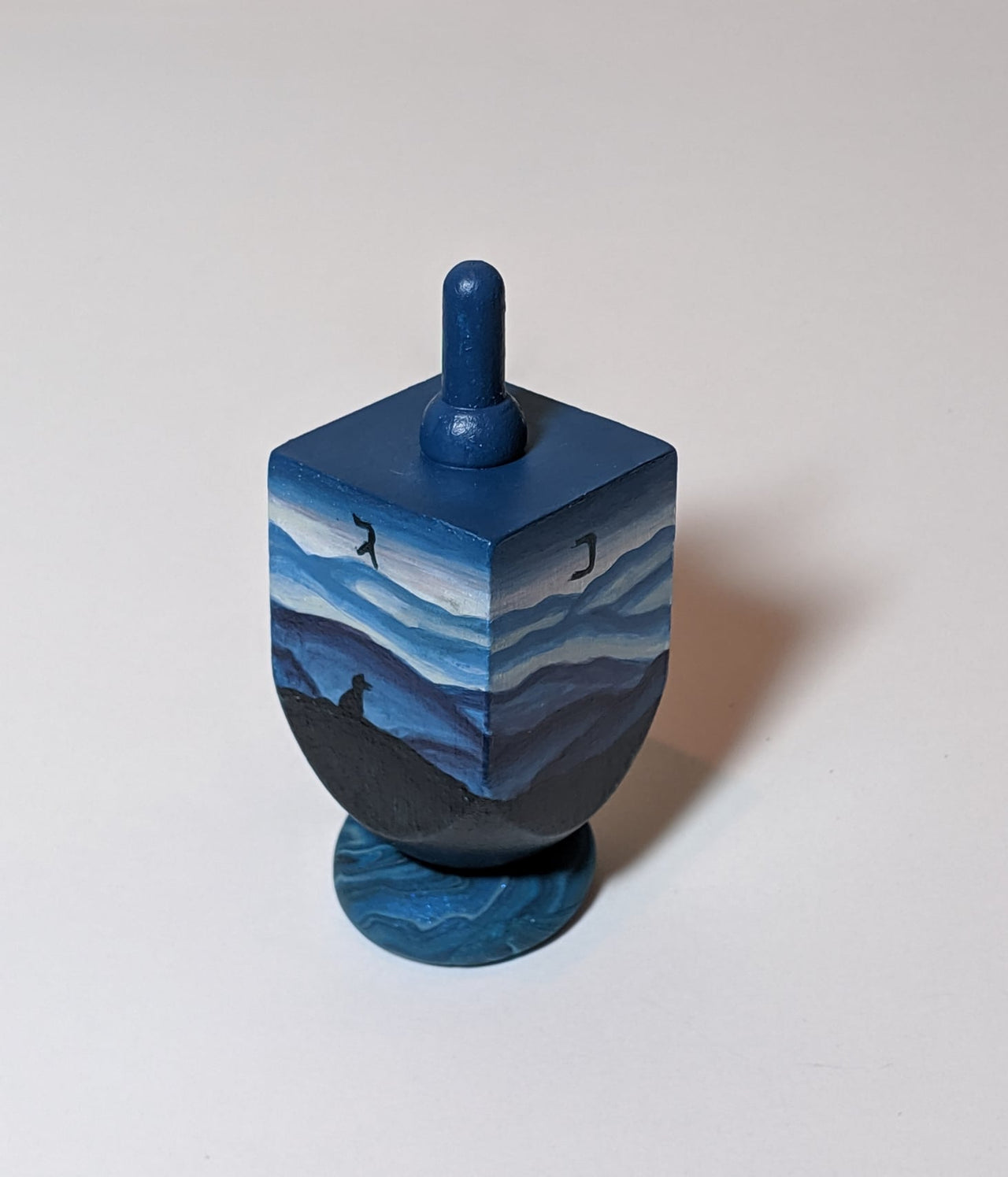 Mountain Hand-Painted Dreidel